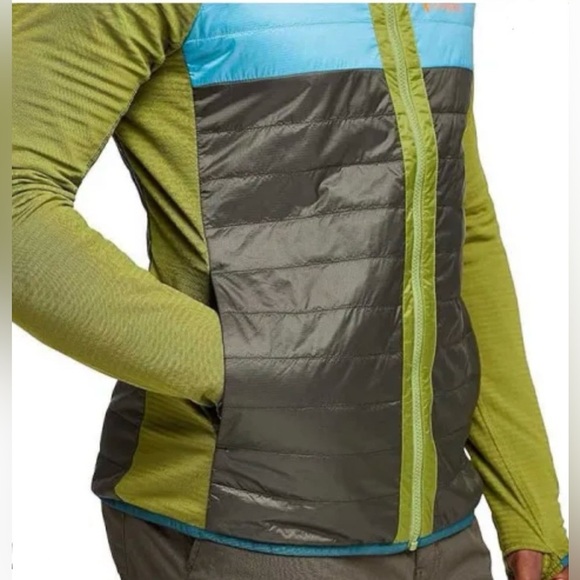 Cotopaxi Men's XL Capa Hybrid Insulated Hooded Jacket Green Grey Cedar Iron NWT - Picture 11 of 14